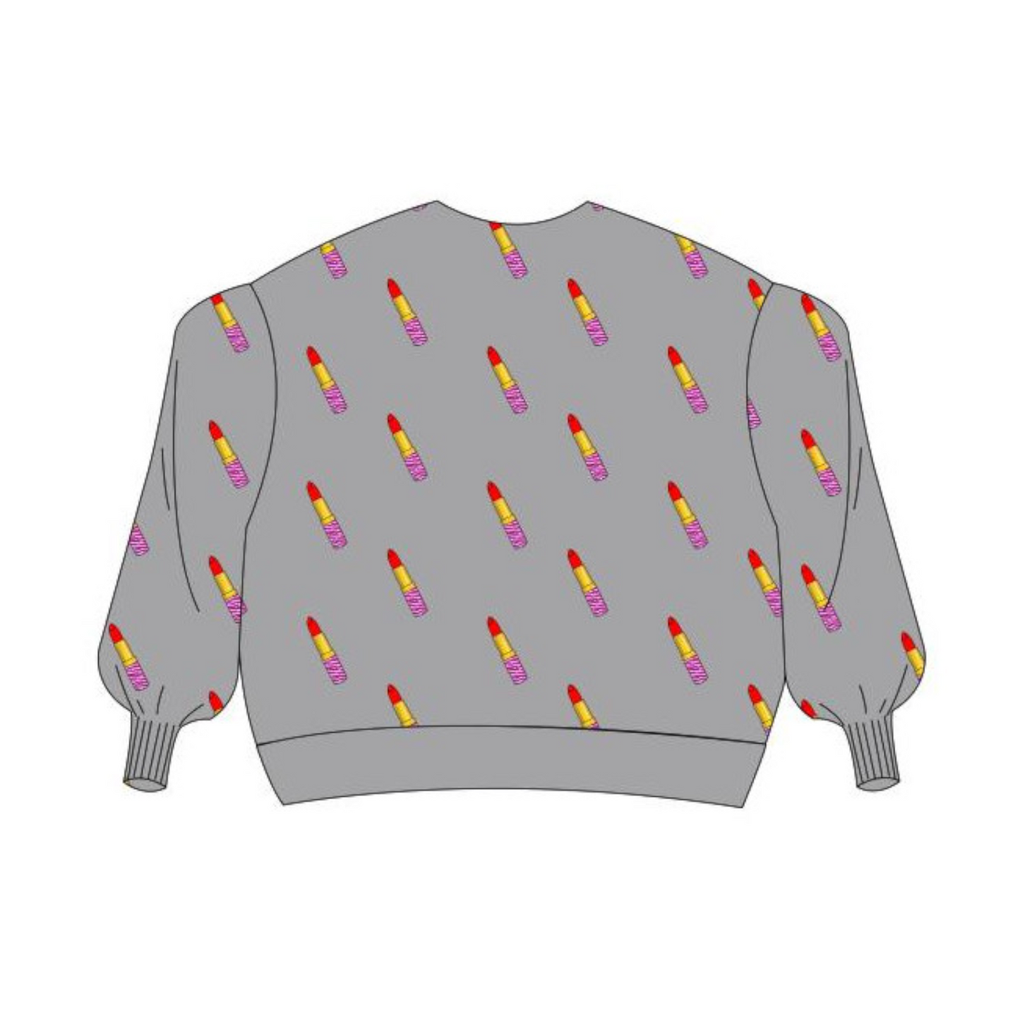 Lipstick all-over print sweatshirt mystery colour!